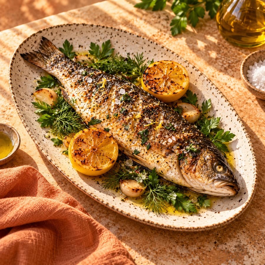 Whole Grilled Branzino