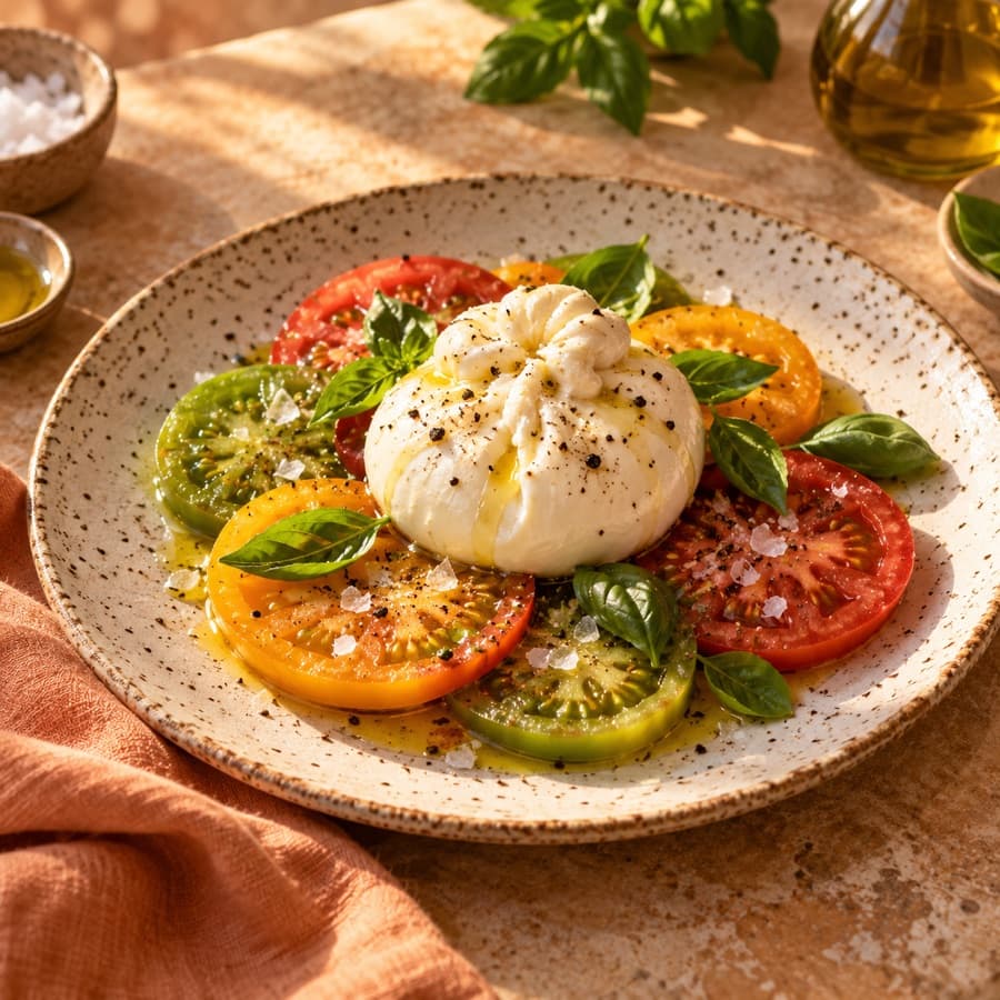 Burrata & Heirloom Tomatoes